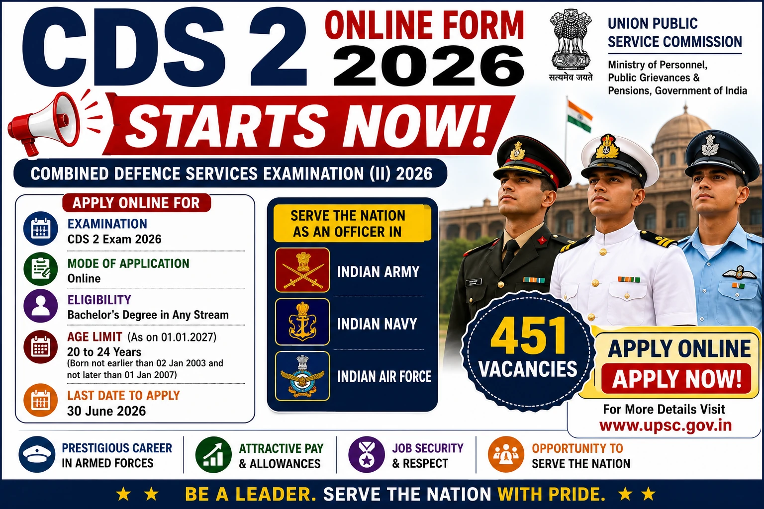 CDS 2 Online Form 2026