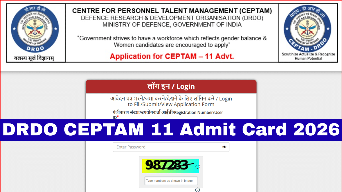 DRDO CEPTAM 11 Tier 2 Admit Card 2026