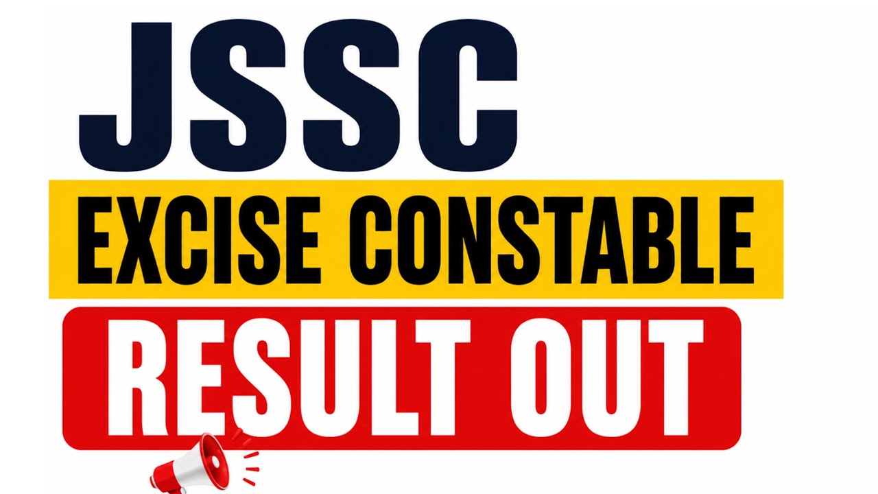 JSSC Excise Constable Result 2026 Out