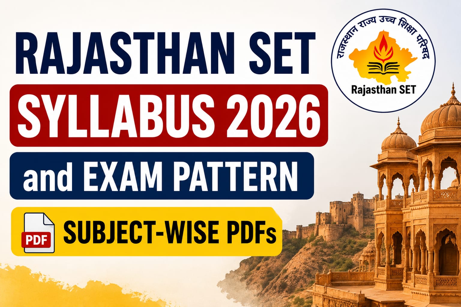 Rajasthan SET Syllabus 2026