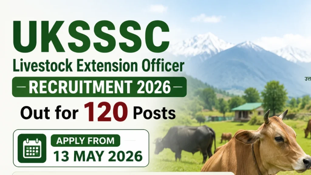 UKSSSC Livestock Extension Officer Recruitment 2026