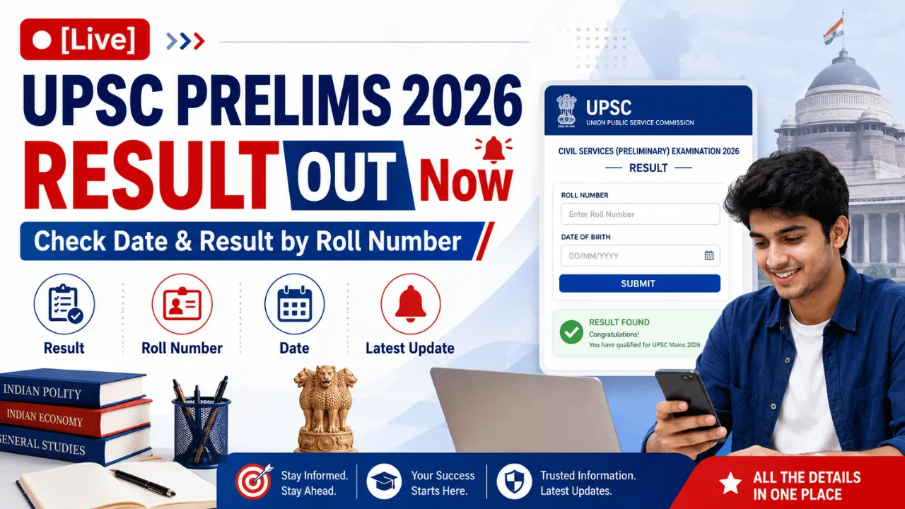 UPSC Prelims Result 2026 Out