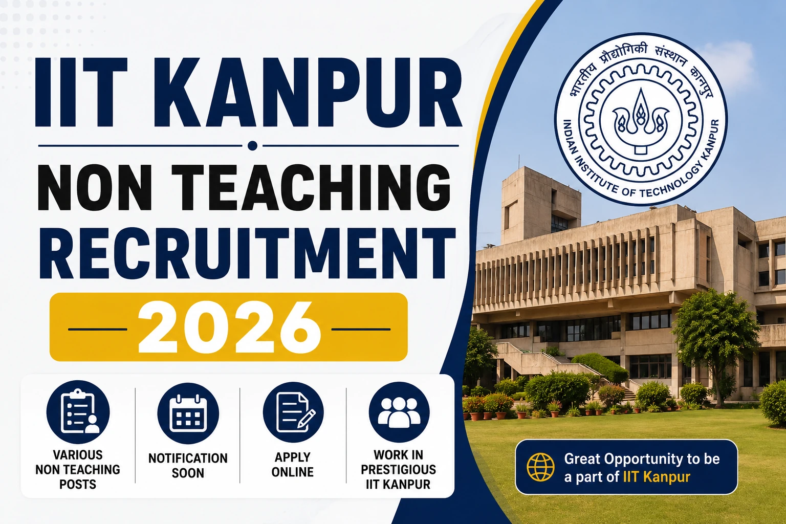 IIT Kanpur Non Teaching Recruitment 2026